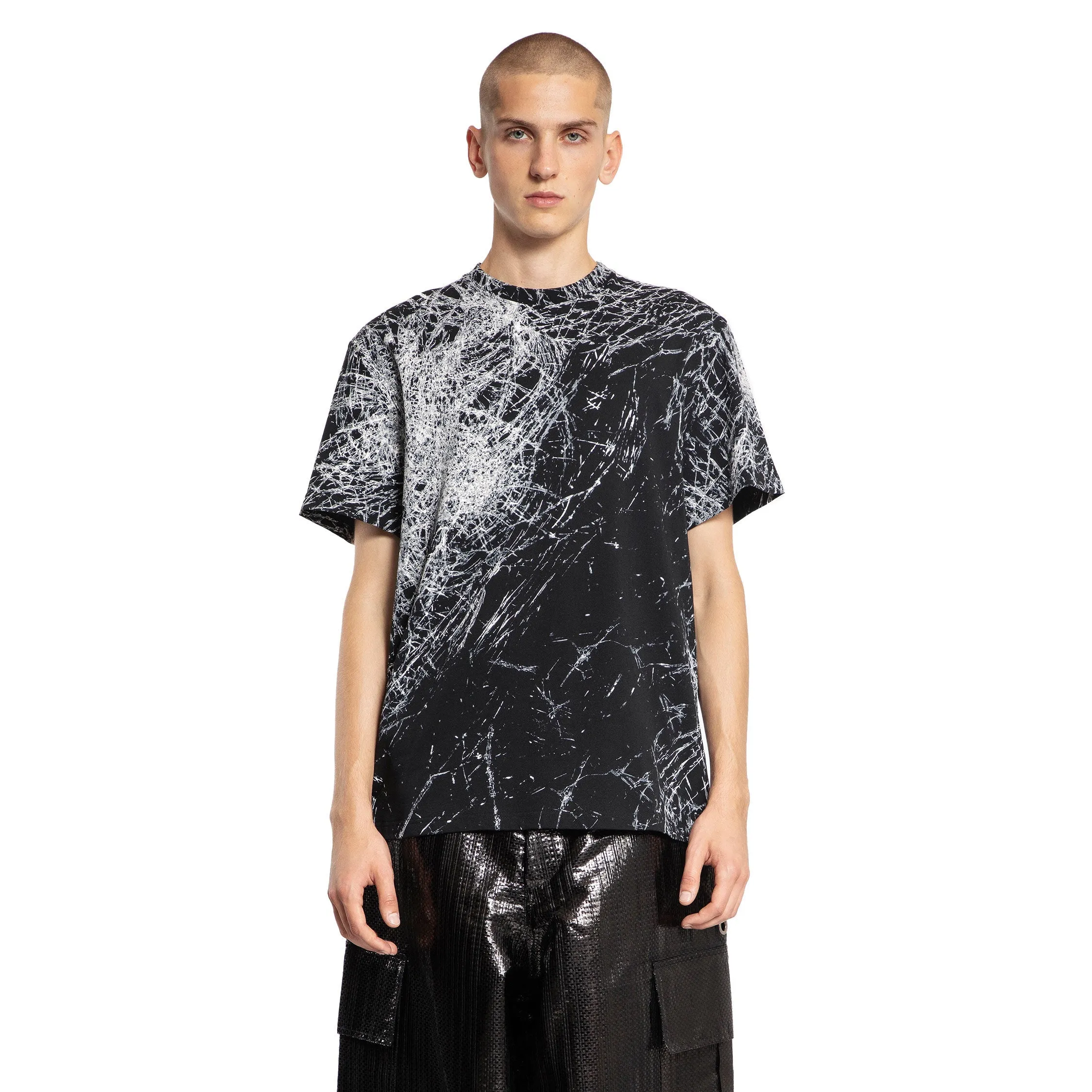 ALEXANDER MCQUEEN MAN BLACK T-SHIRTS & TANK TOPS