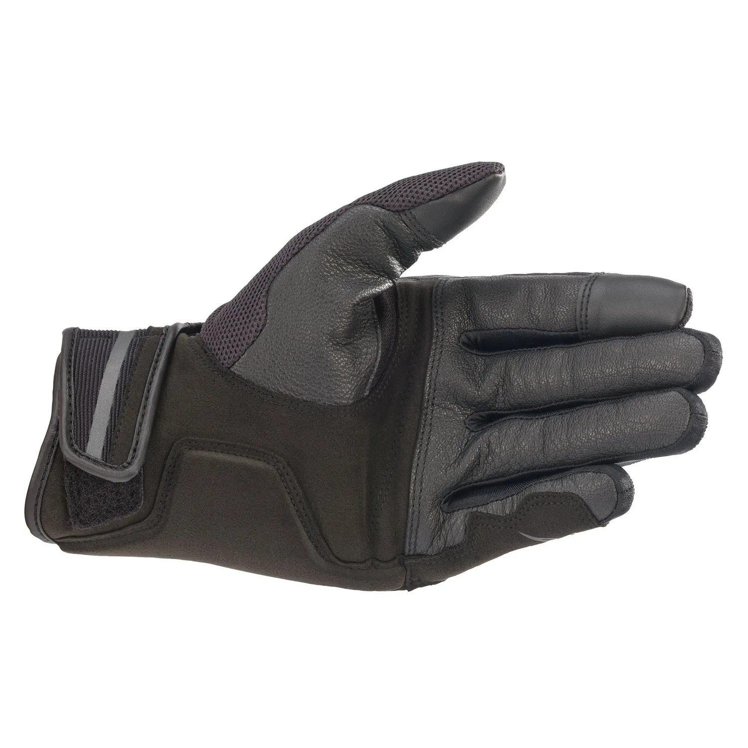 ALPINESTARS CHROME MOTORCYCLE GLOVES - BLACK/TAR GREY