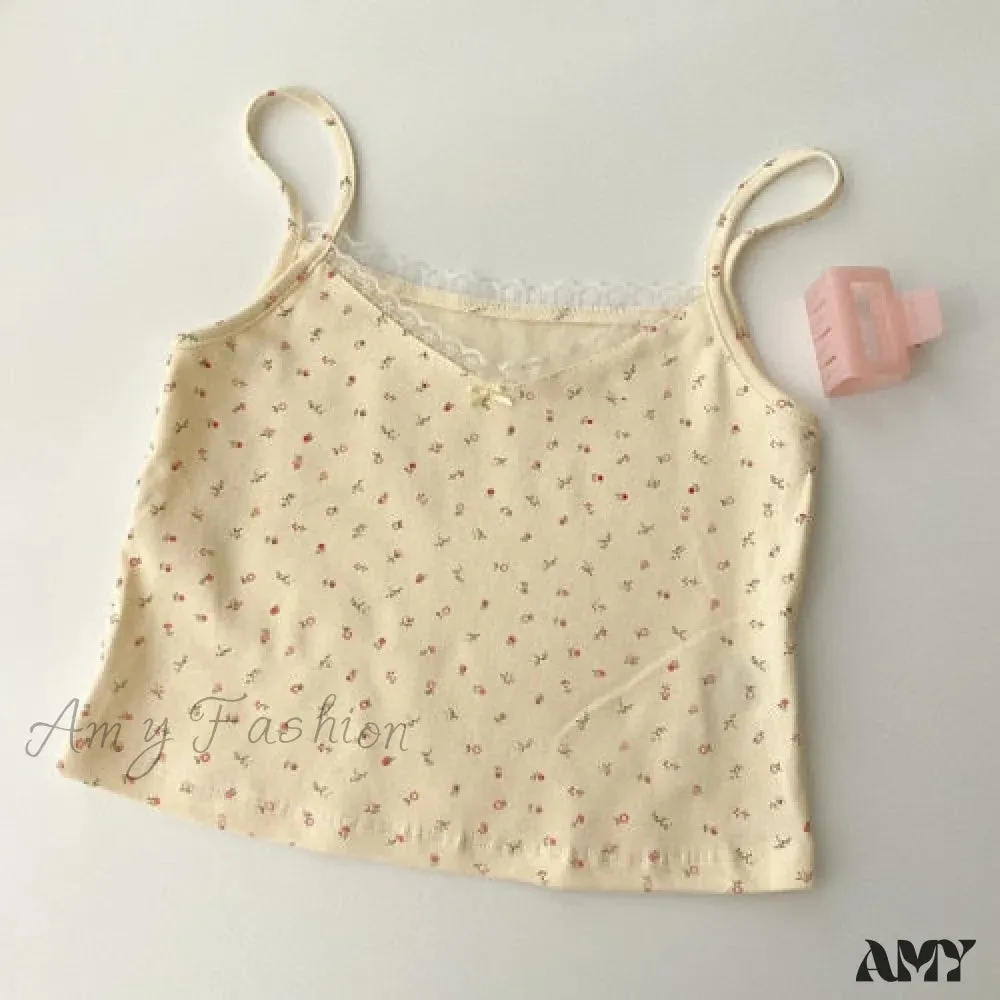 Amy Fashion - Vintage Lace Slim Cute Tops