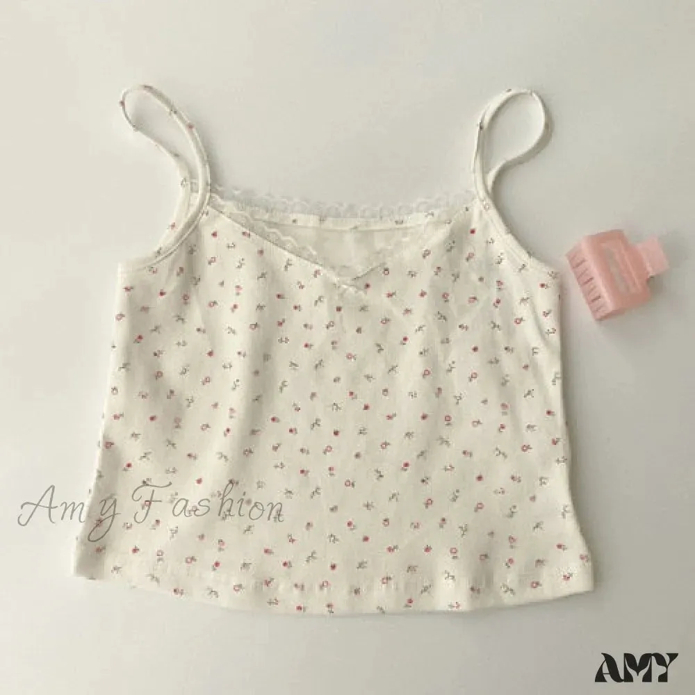 Amy Fashion - Vintage Lace Slim Cute Tops