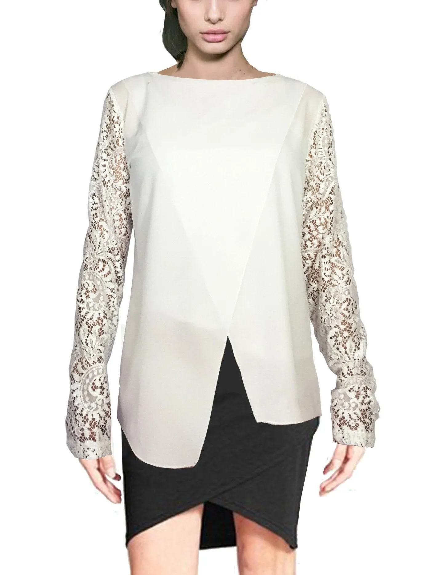 ASHORE WOMENS APART LACE  BLOUSE TOPS