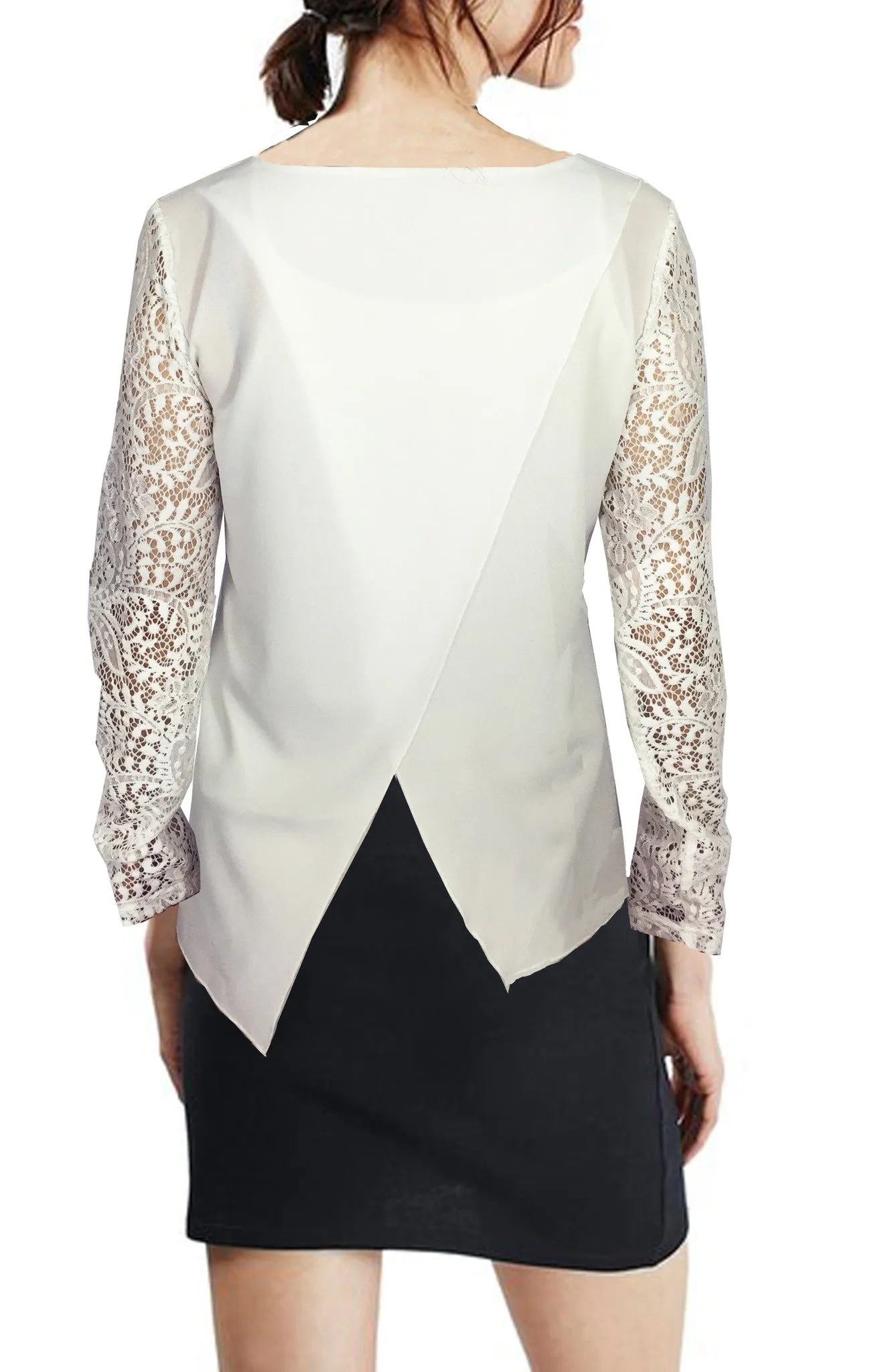 ASHORE WOMENS APART LACE  BLOUSE TOPS