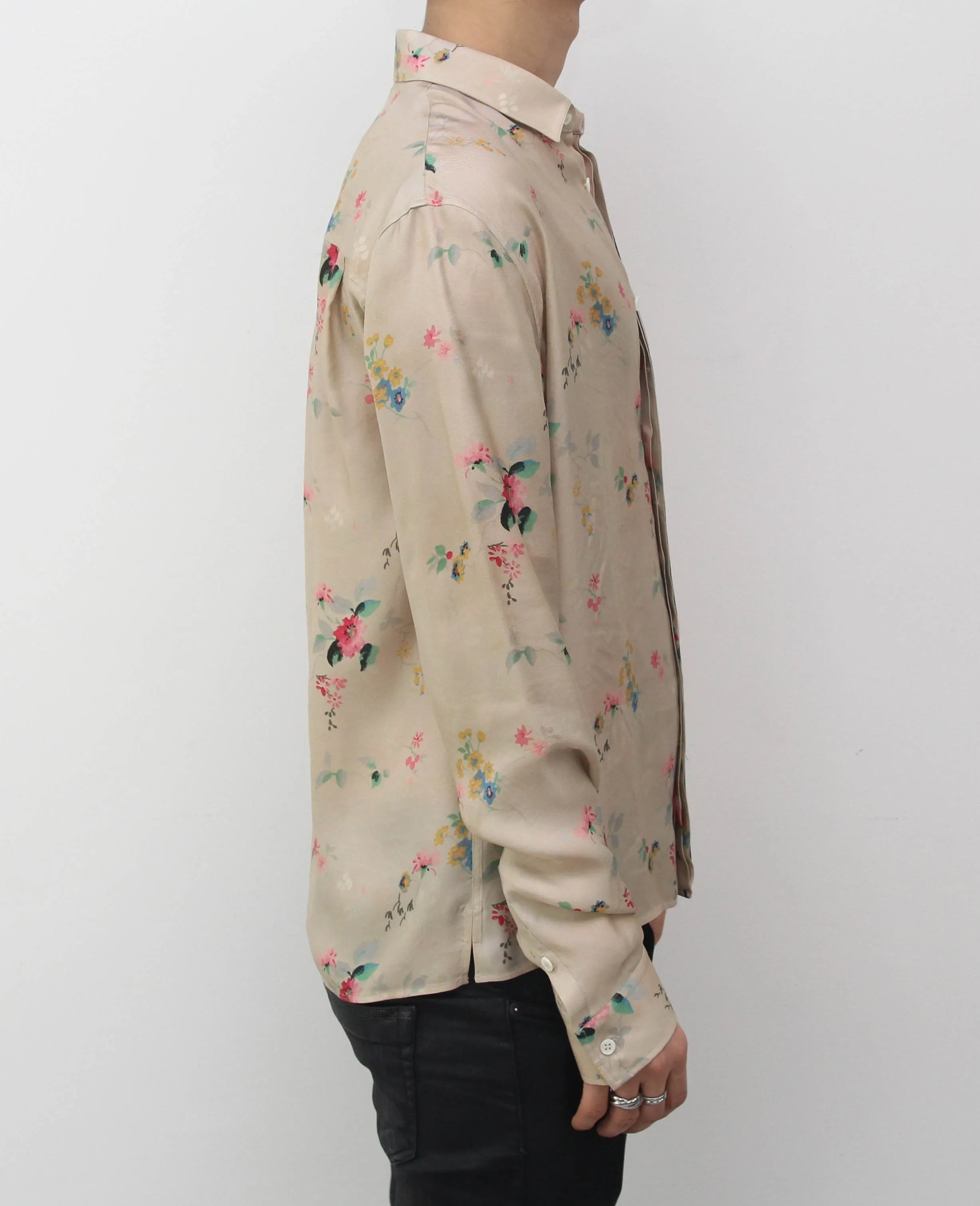 Beige Floral Shirt