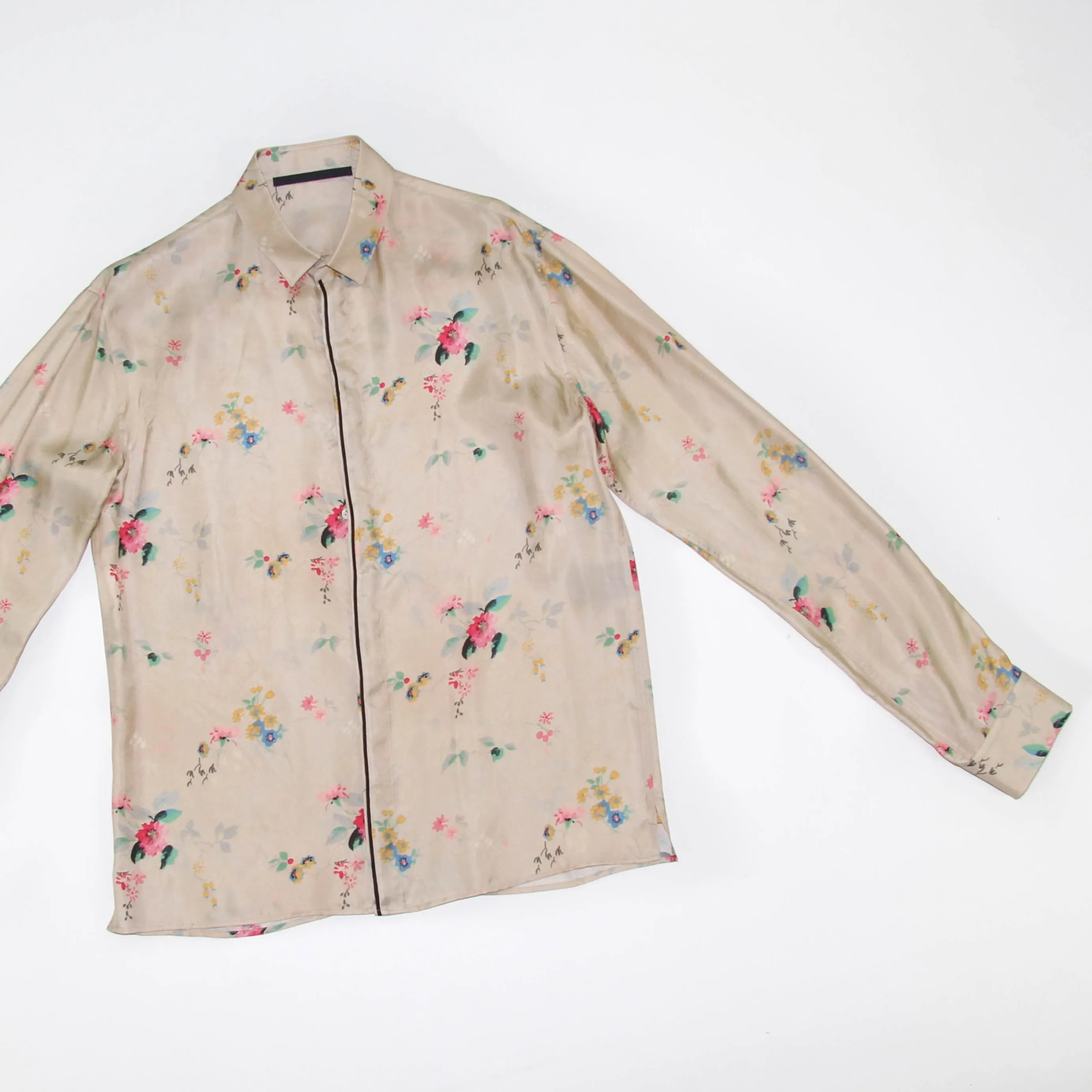 Beige Floral Shirt