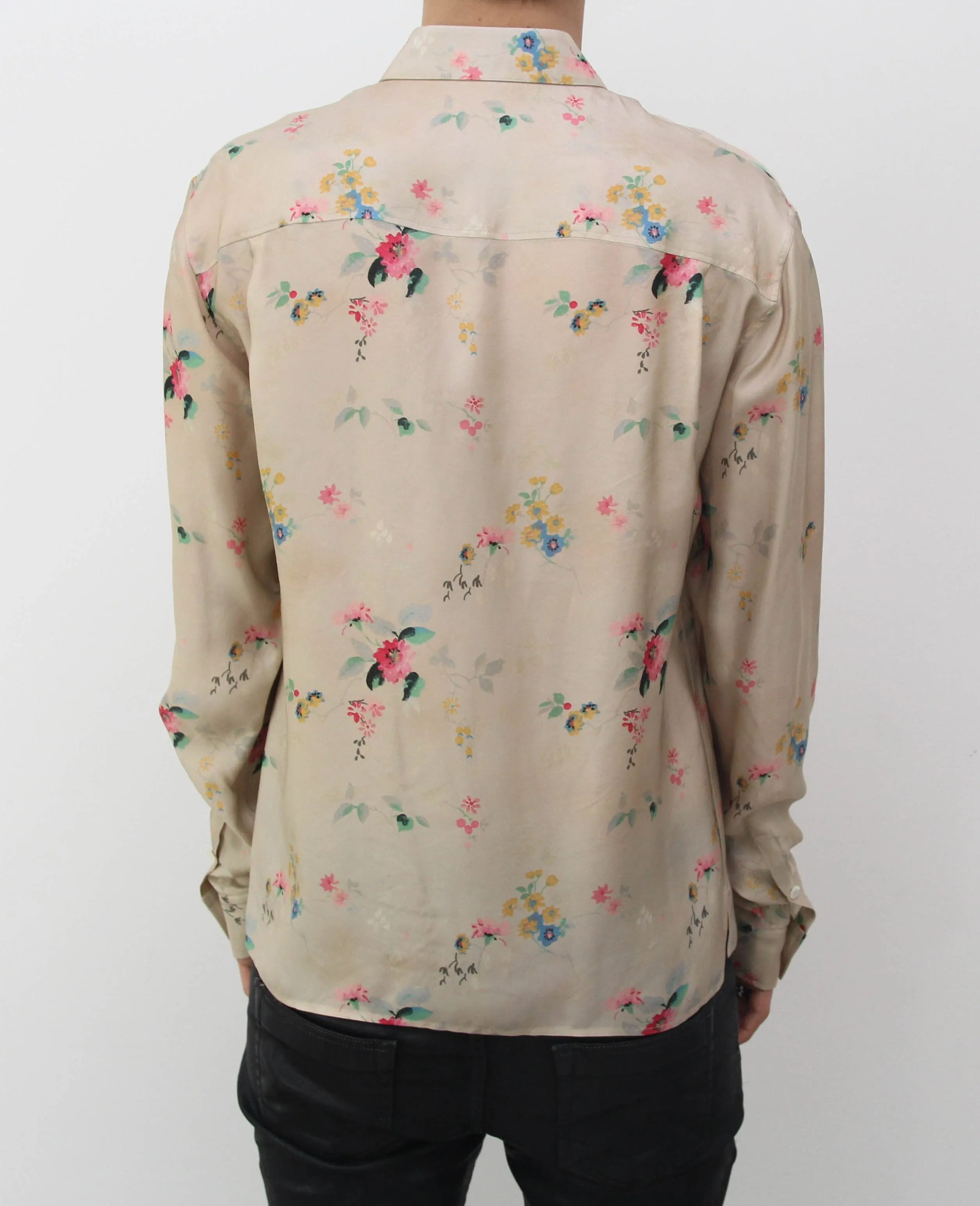 Beige Floral Shirt