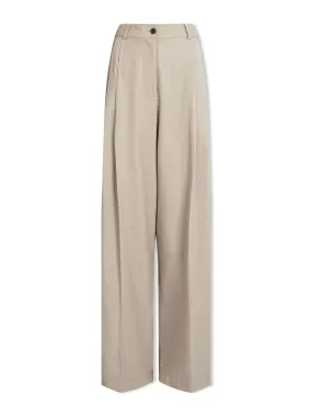 Beige Tamara cotton twill trouser