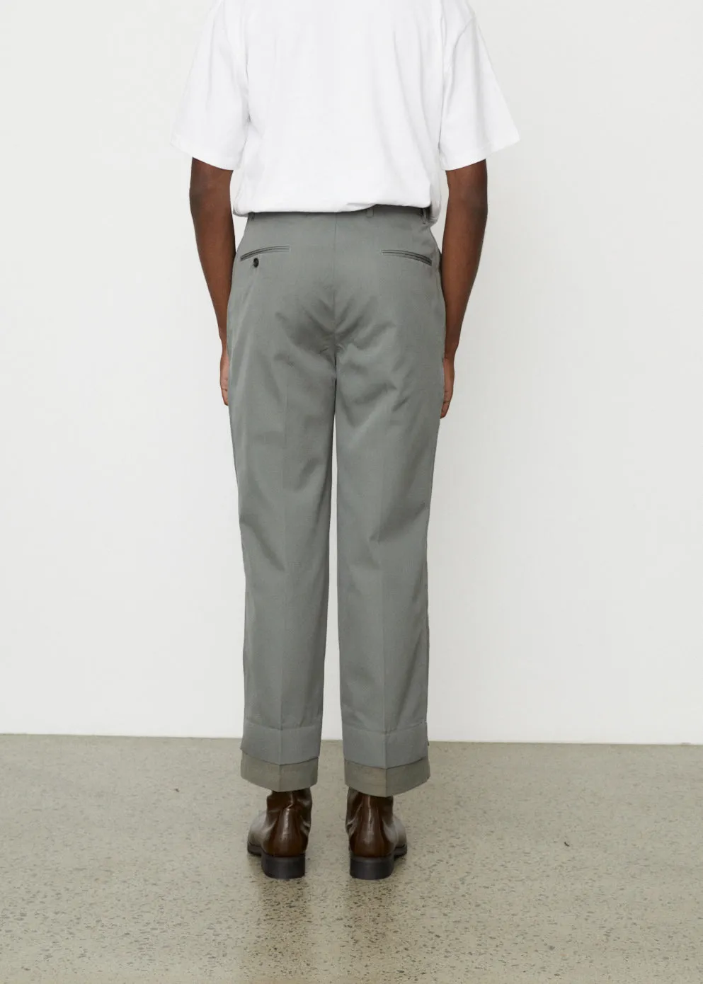 Broken Wide 2-Pleated Trousers