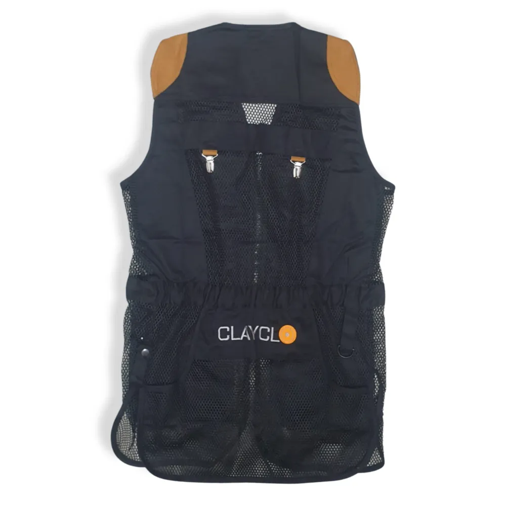 Clayclo Classic Pro Skeet Vest -Black/Brown