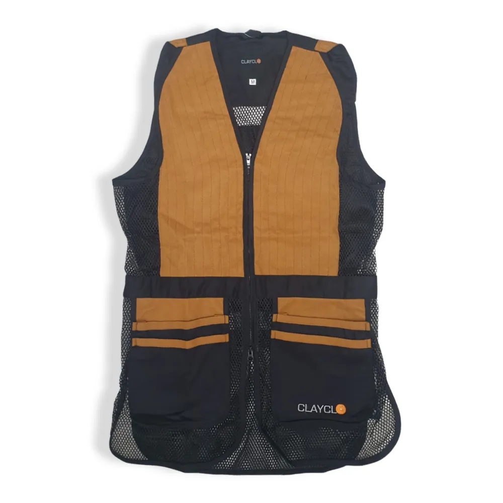 Clayclo Classic Pro Skeet Vest -Black/Brown