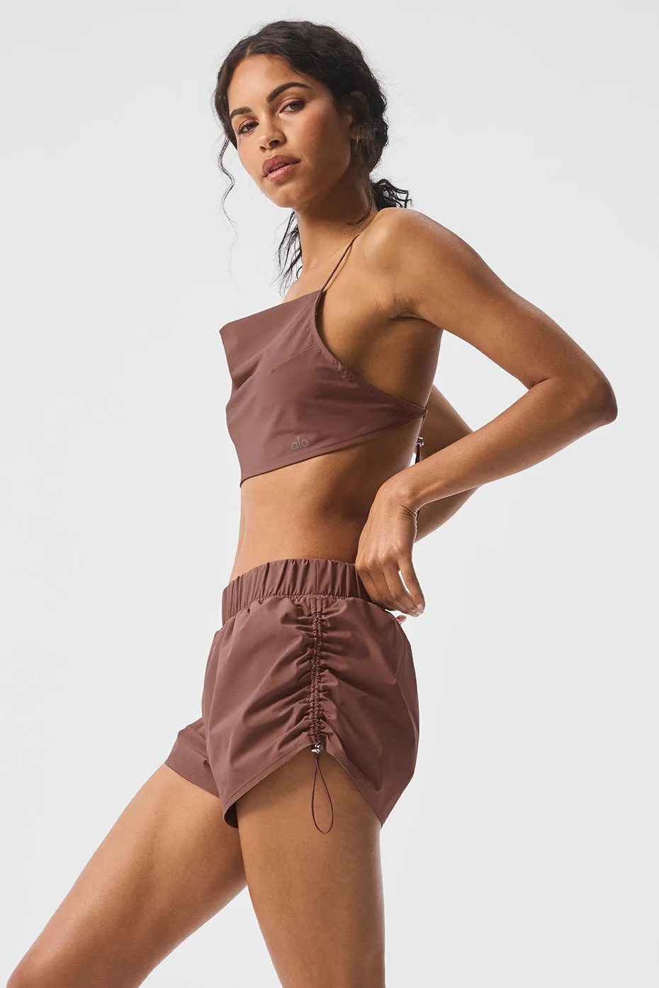 Cropped Megastar Tank - Chestnut