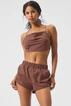 Cropped Megastar Tank - Chestnut