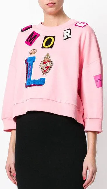 Embellished Patchwork Sweatshirt