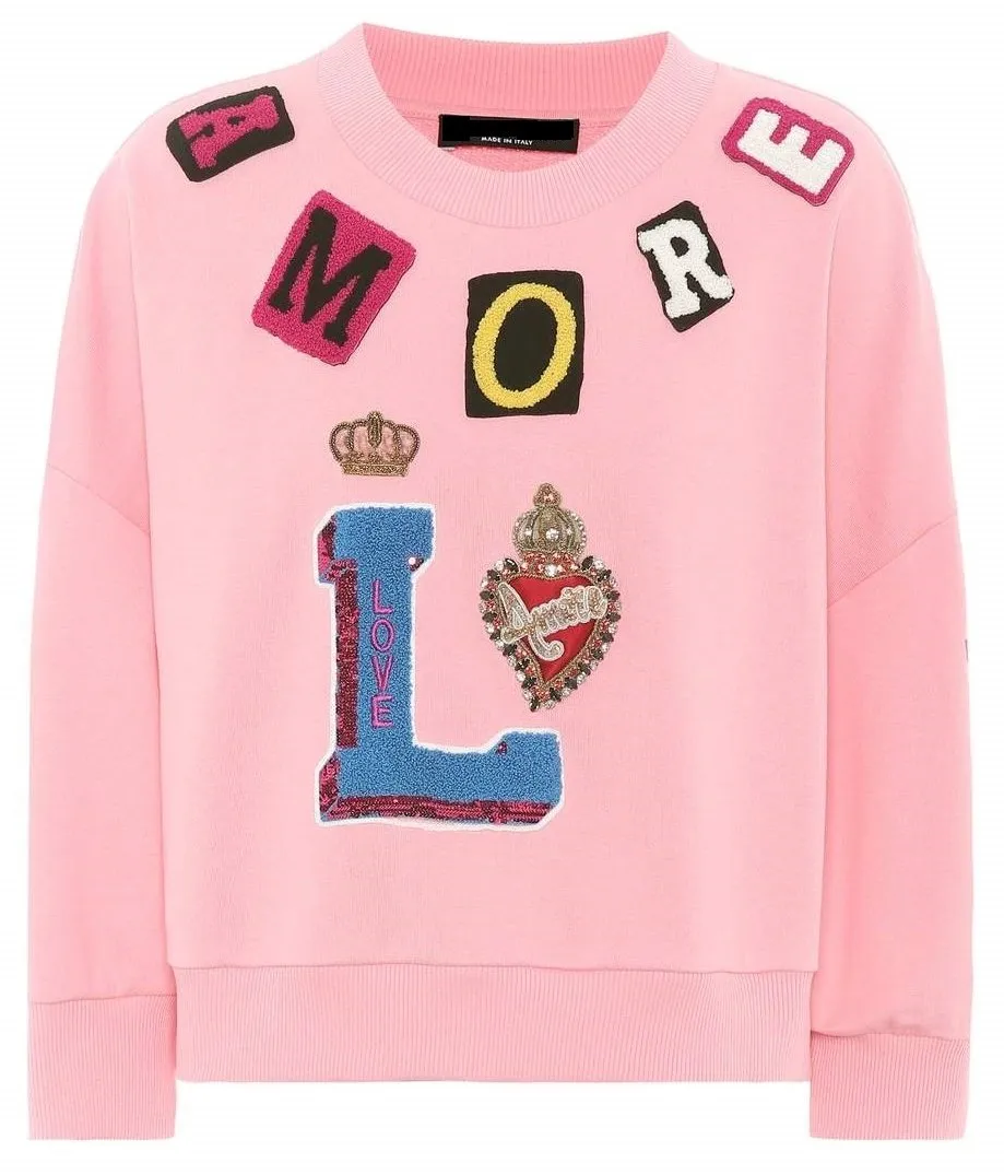 Embellished Patchwork Sweatshirt