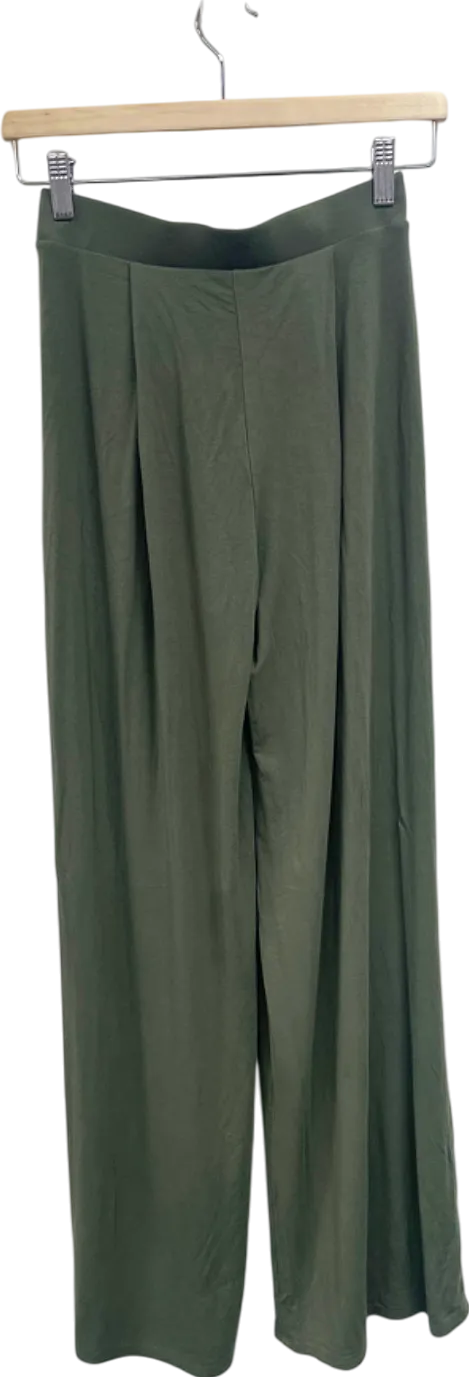 Fashion Nova Olive Wide Leg Trousers UK S