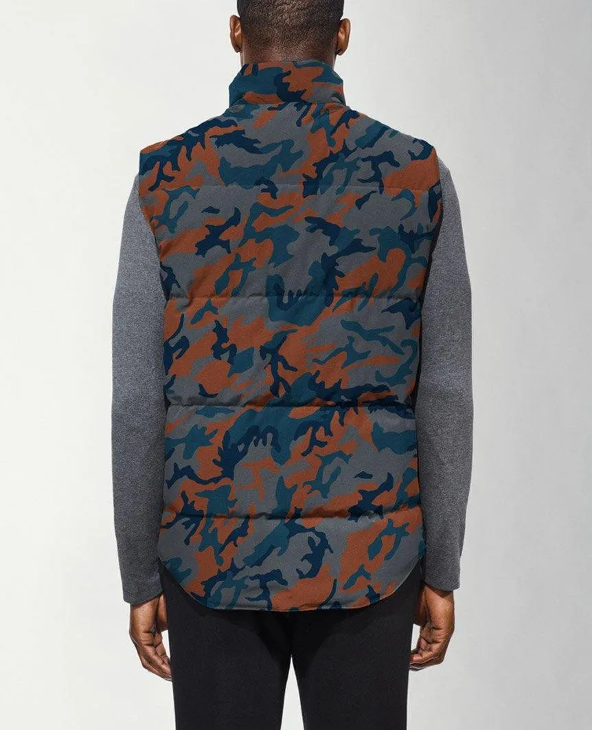 Freestyle Crew Vest Print Classic Camo Rust Mens