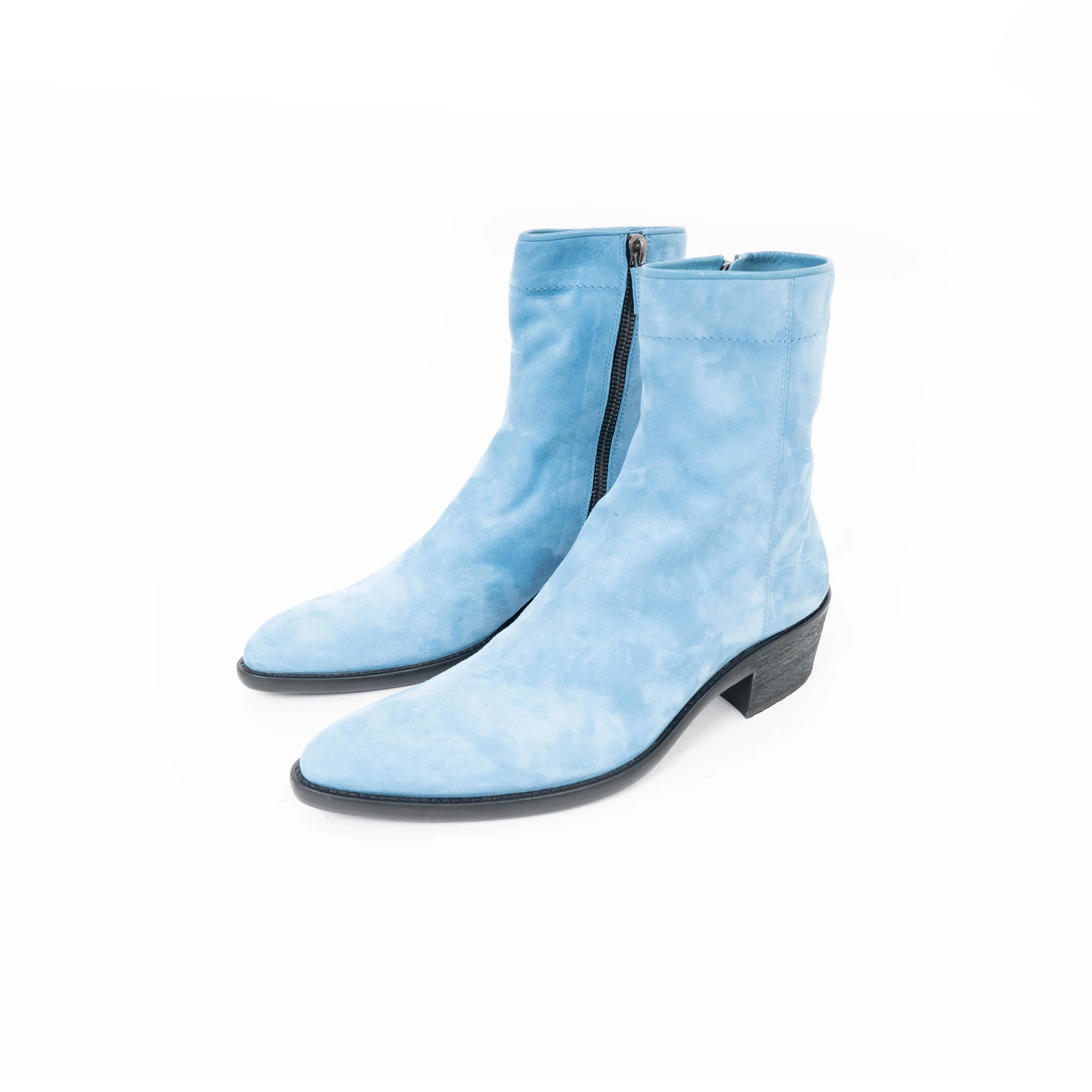 FW17 Light Blue Suede Boots Sample