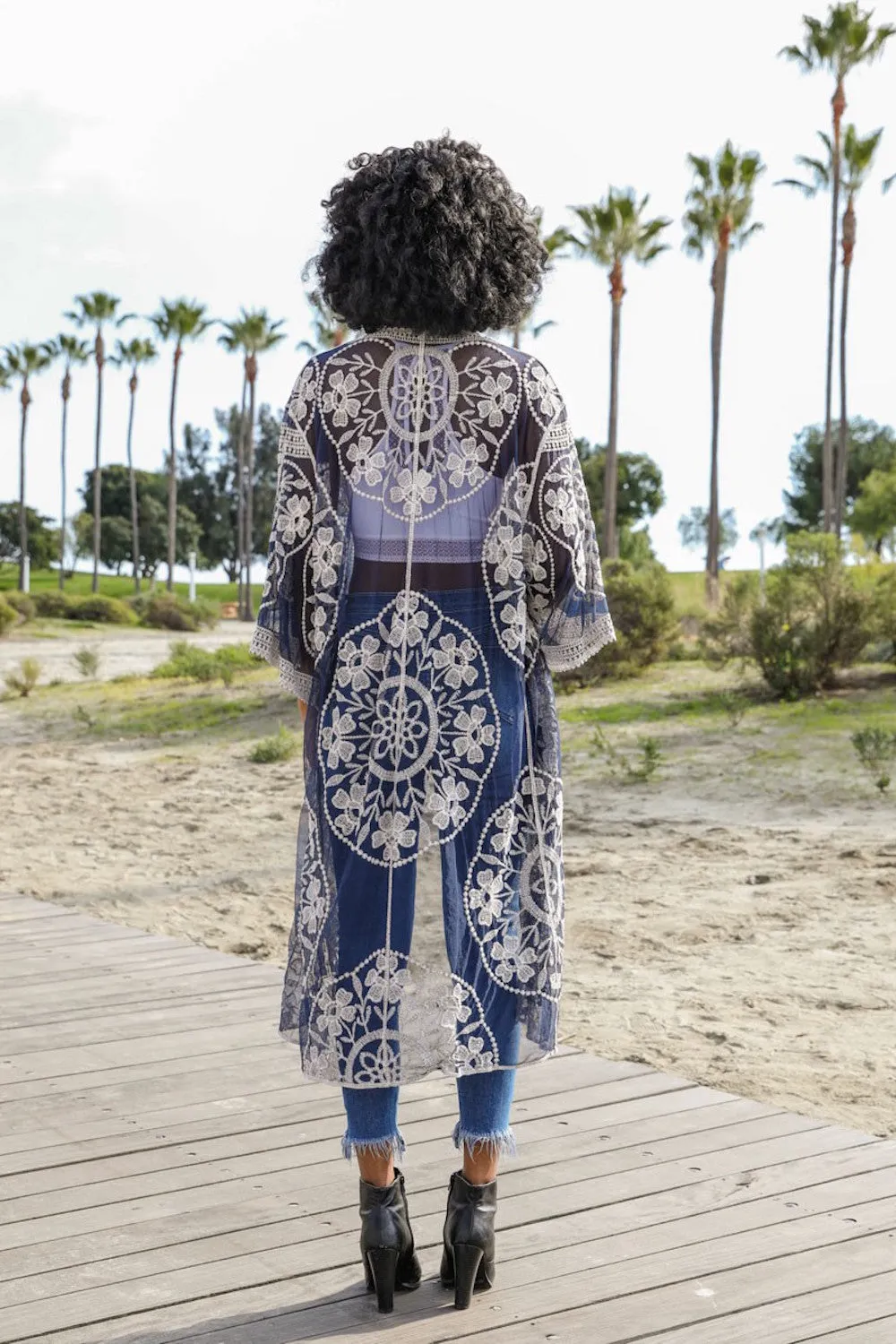 Garden Goddess Flower Mandala Kimono