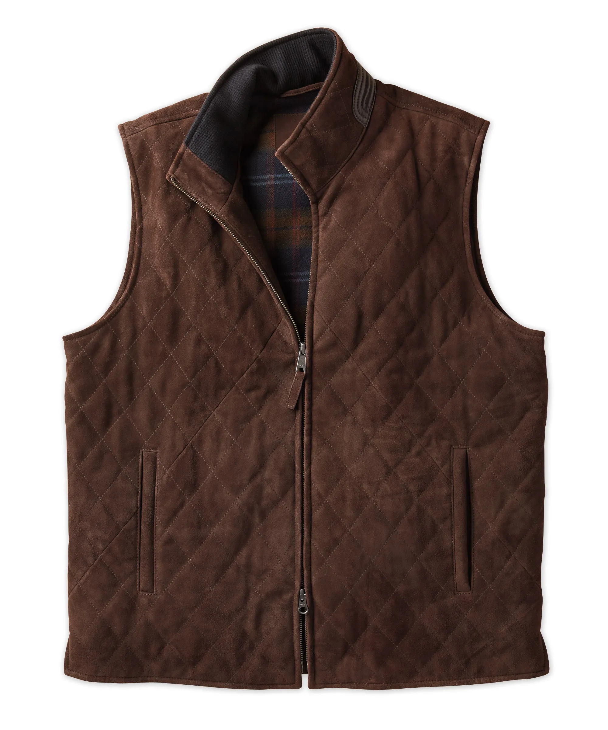 Goat Suede Quilted Vest