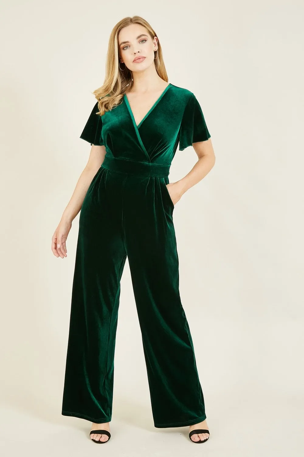 Green Velvet Jumpsuit