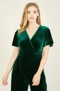 Green Velvet Jumpsuit