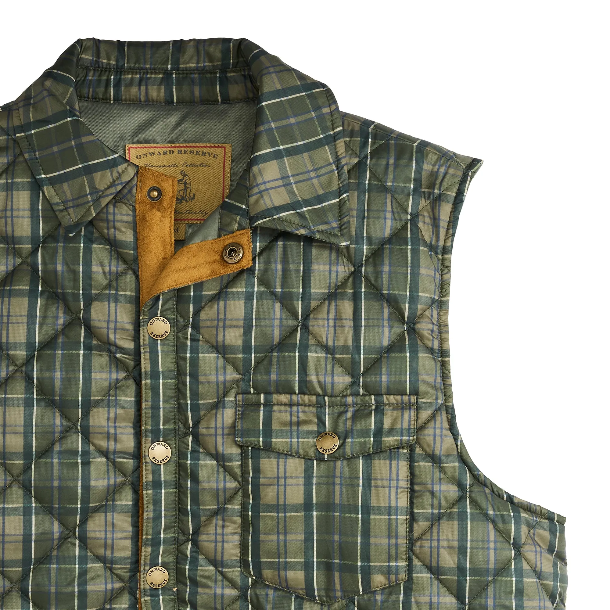 Grouse Plaid Braswell Vest - Olive