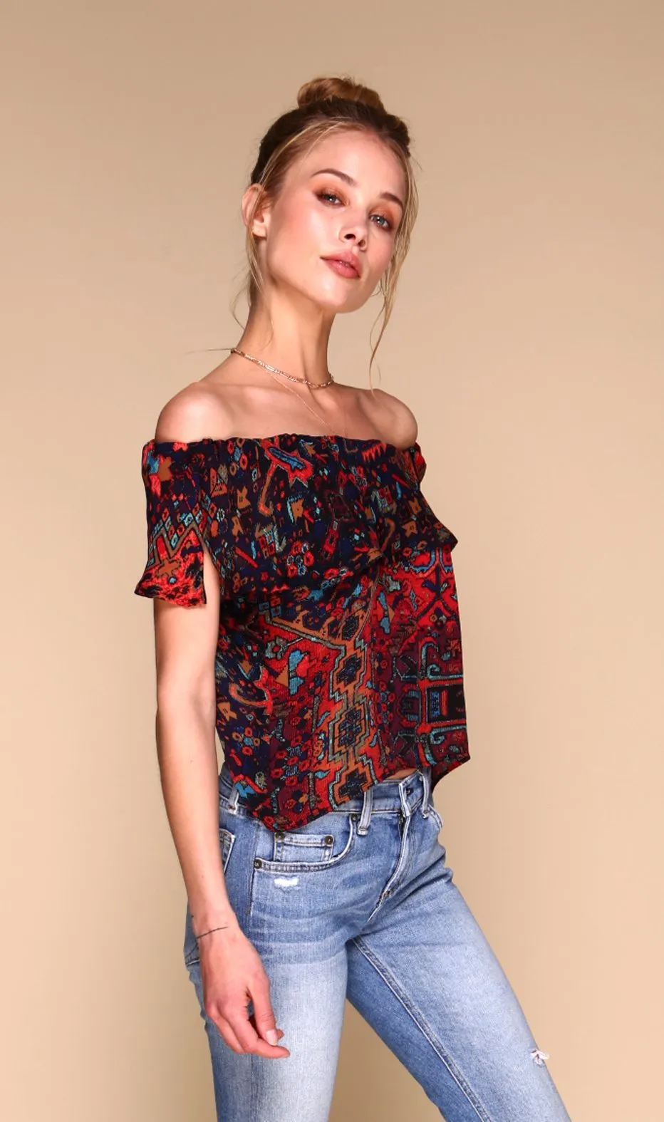 Gueverra Blouse | Boho Print