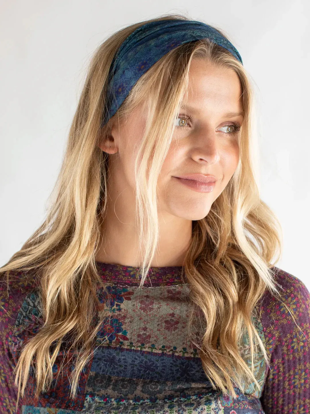 Half Boho Bandeau by Natural Life - Indigo Patchwork