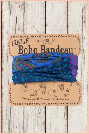 Half Boho Bandeau | Purple Teal Stripe