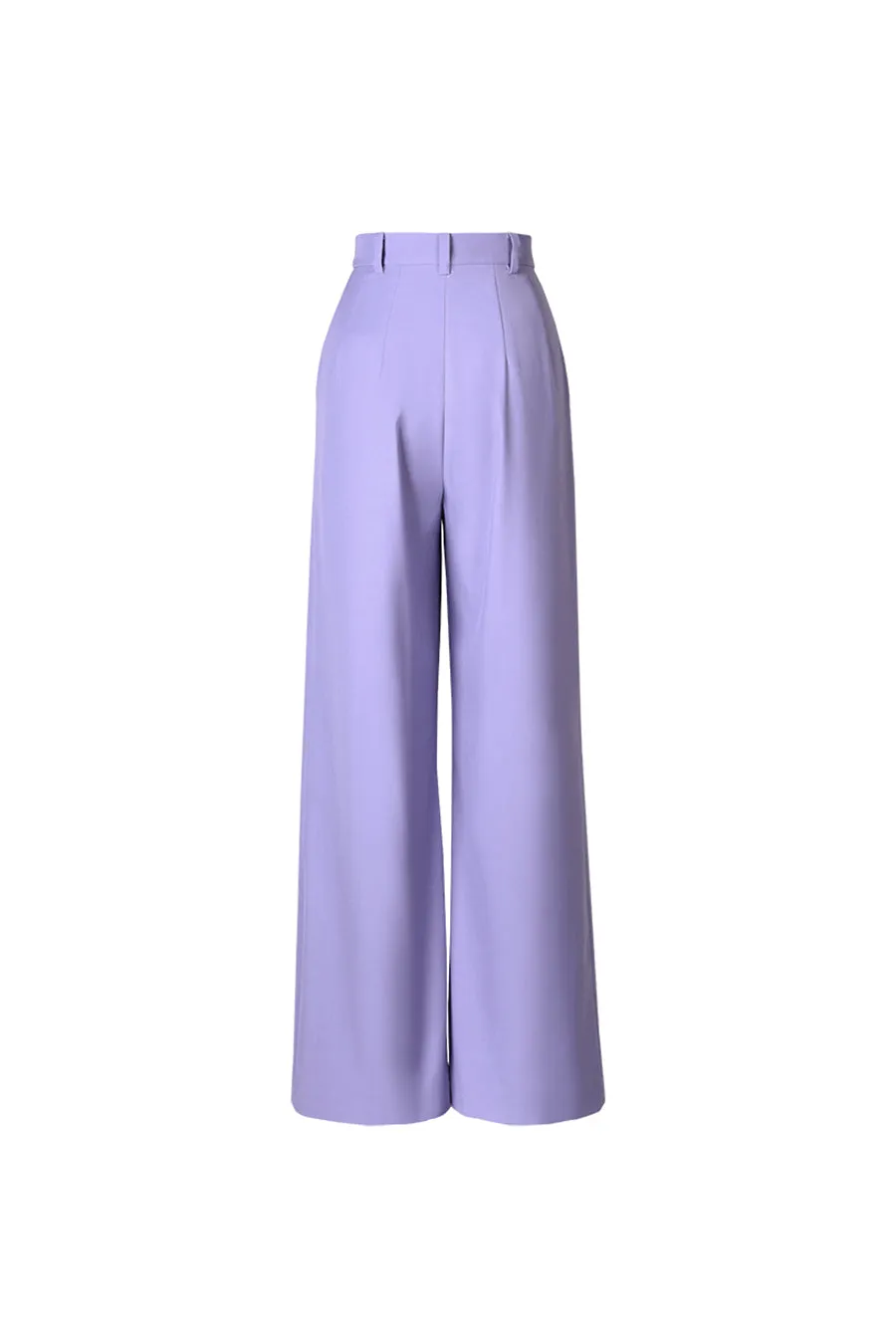 High-waist straight-barrel broad-legged trousers