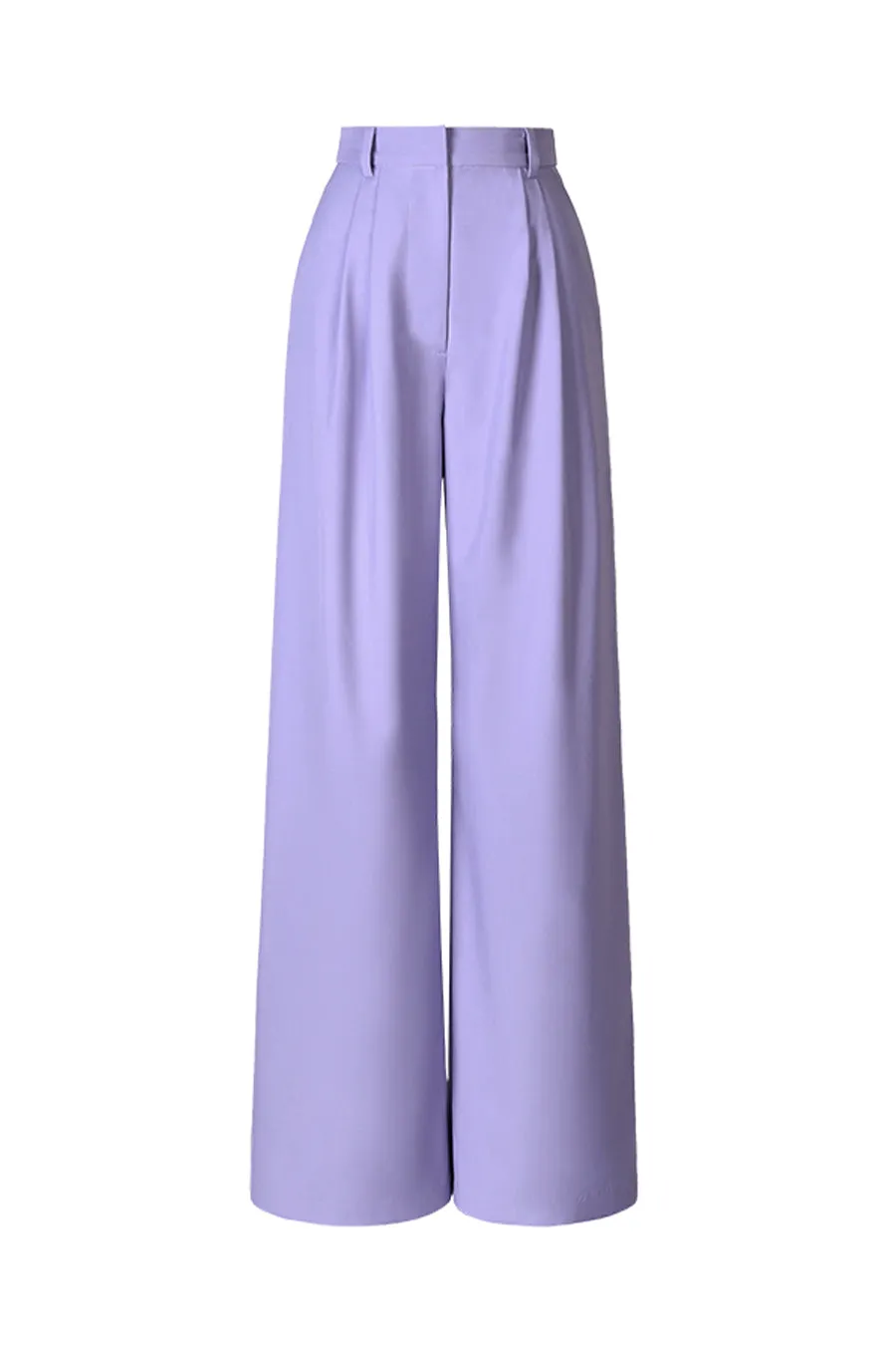 High-waist straight-barrel broad-legged trousers