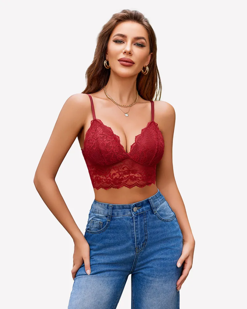 Lace Bustier Tops Cami Crop Top