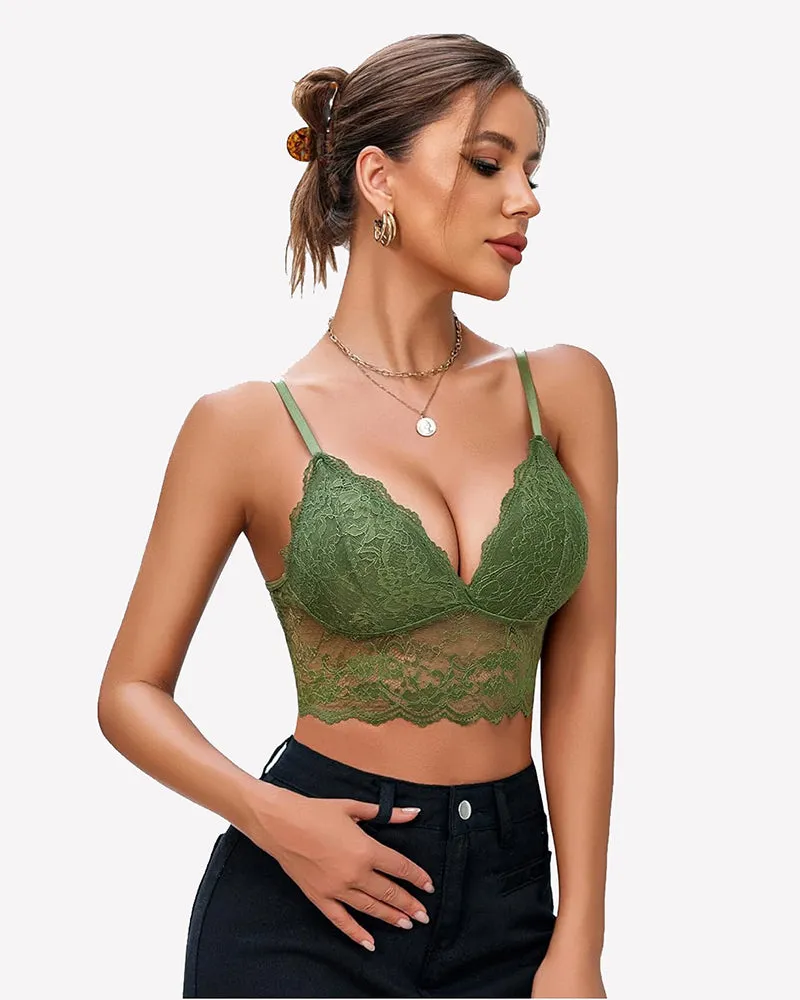 Lace Bustier Tops Cami Crop Top