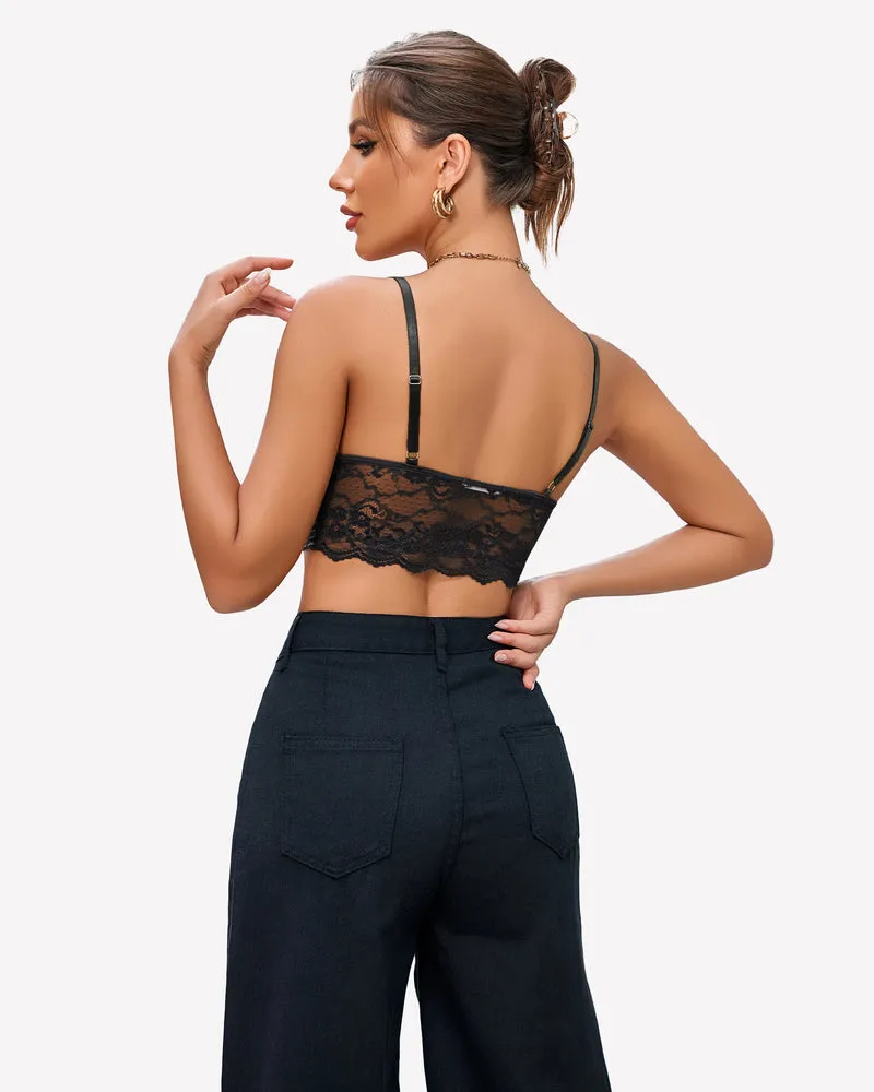 Lace Bustier Tops Cami Crop Top