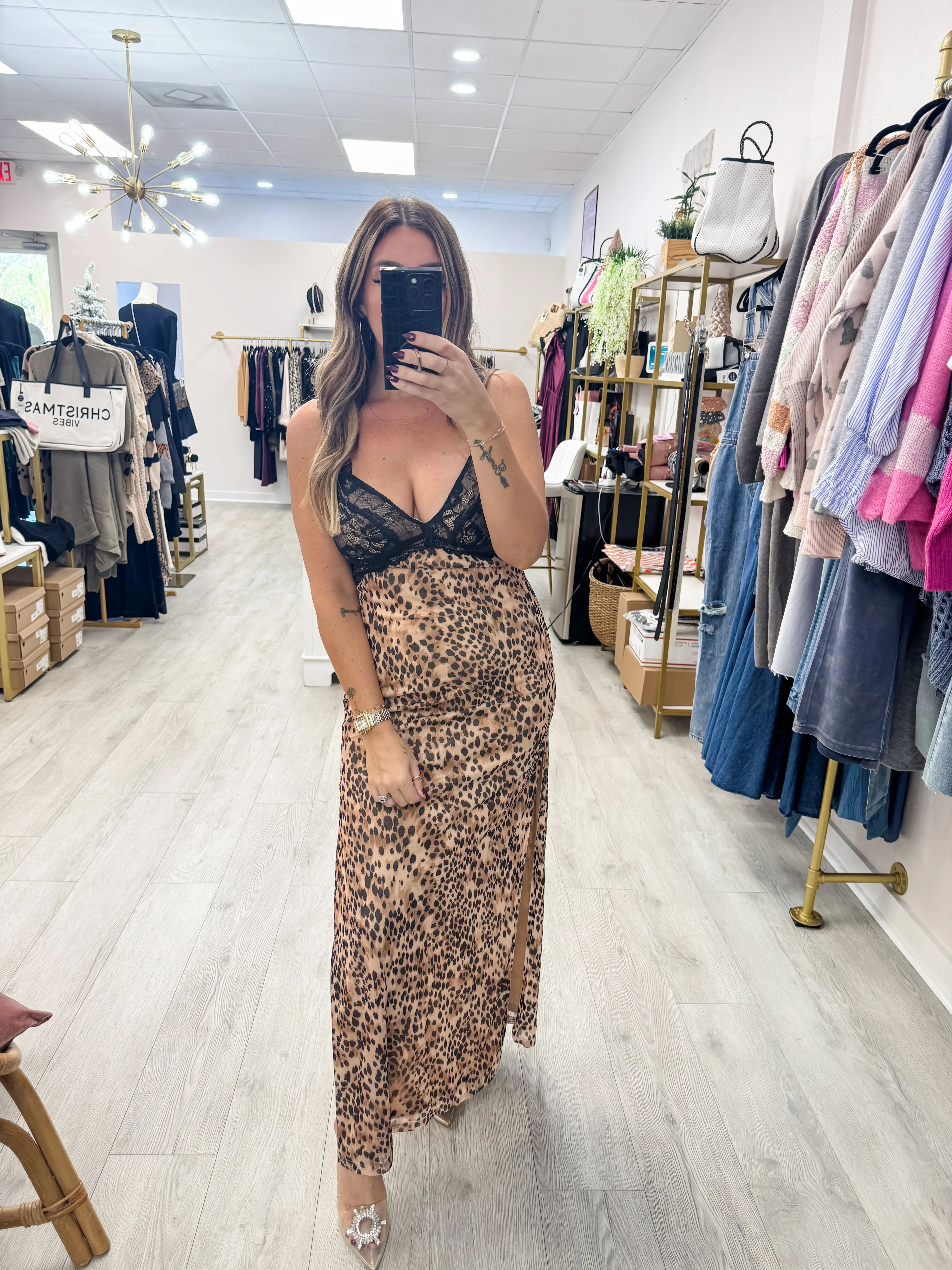 Leo Mesh maxi Dress