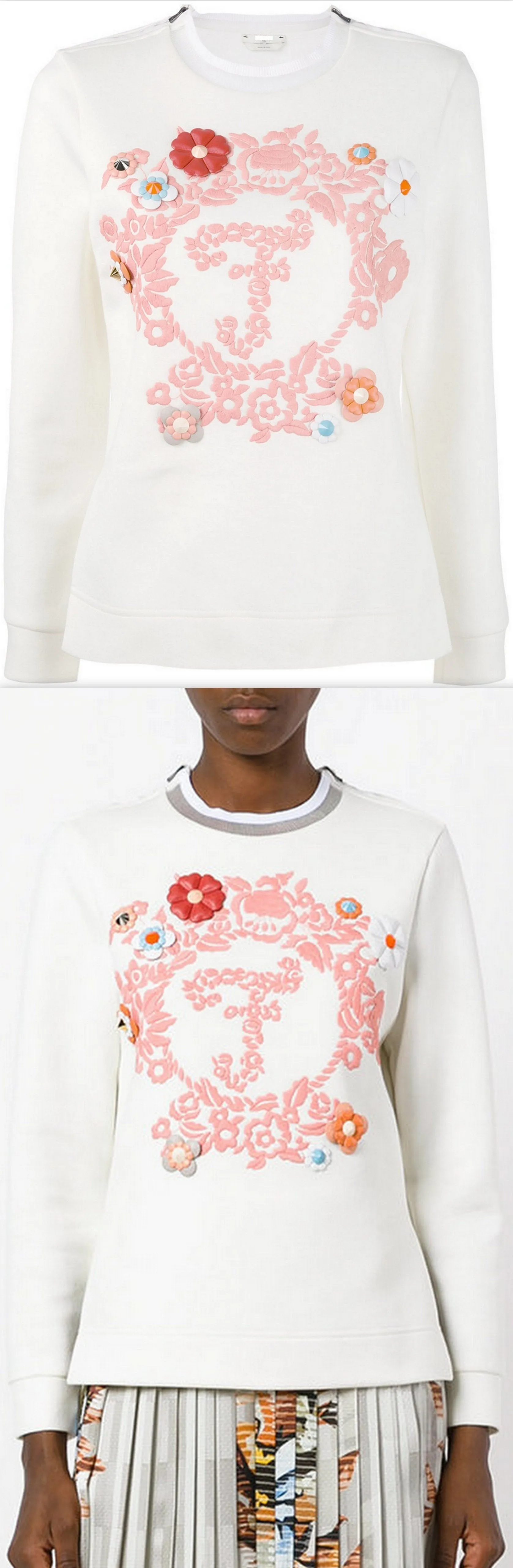 Long-Sleeved Embroidered Sweatshirt