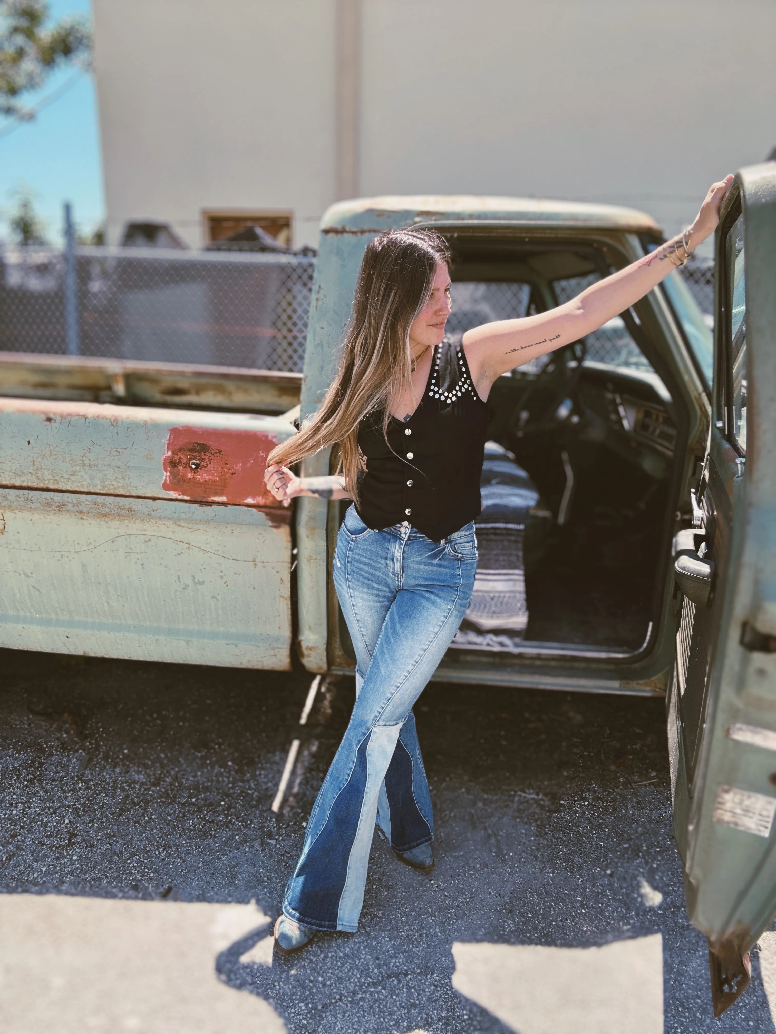 Louisiana Saturday Night Studded Suede Vest