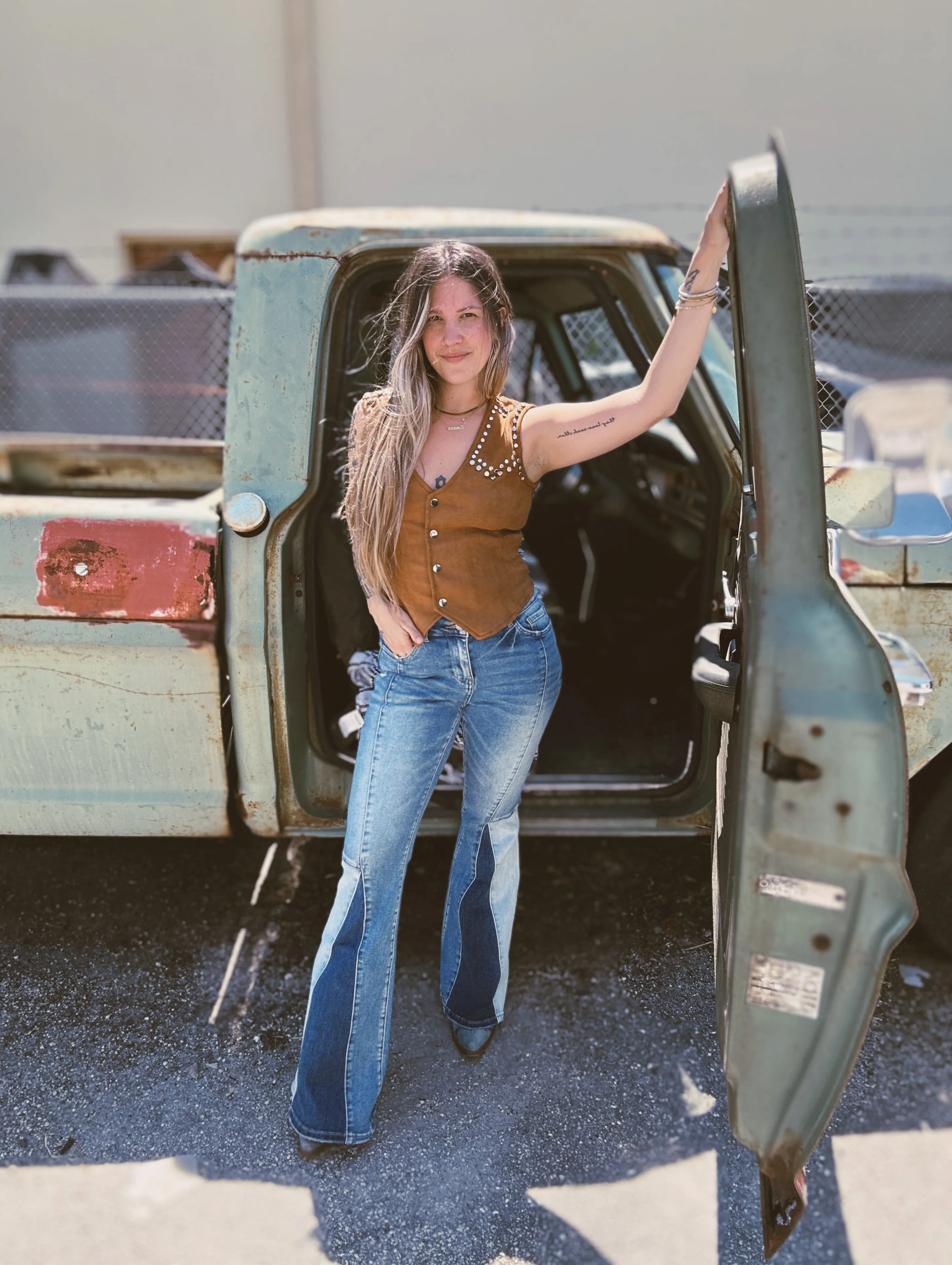 Louisiana Saturday Night Studded Suede Vest