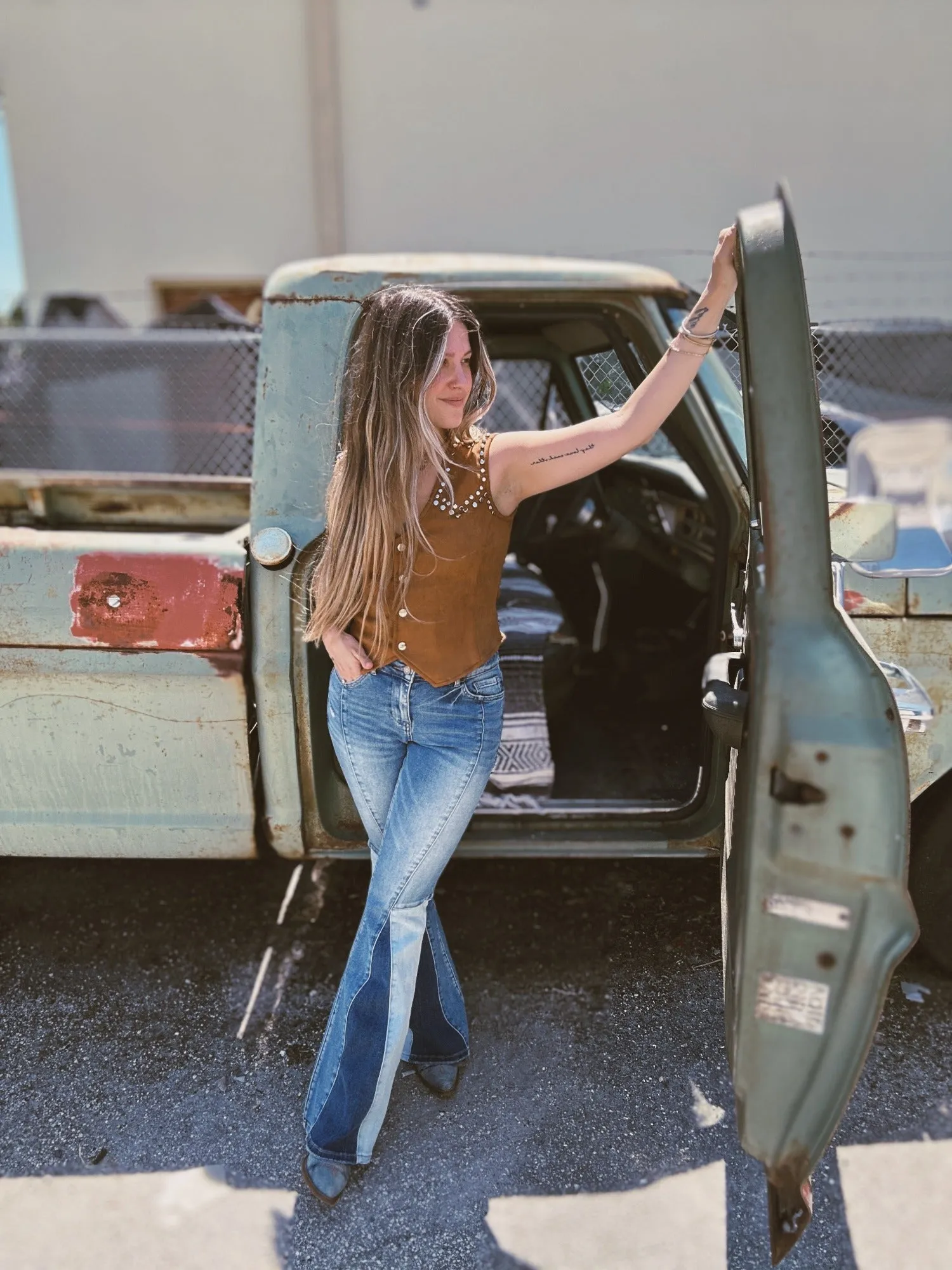 Louisiana Saturday Night Studded Suede Vest