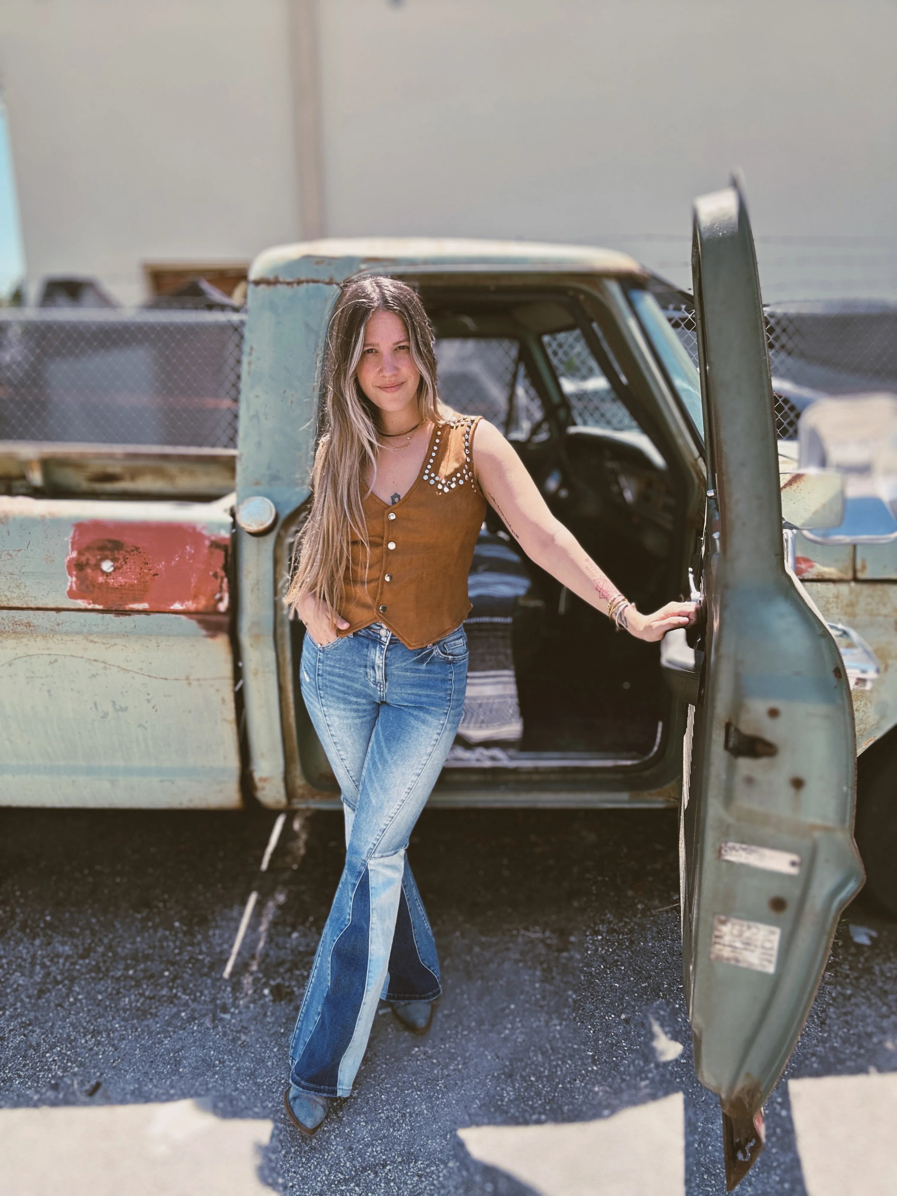 Louisiana Saturday Night Studded Suede Vest