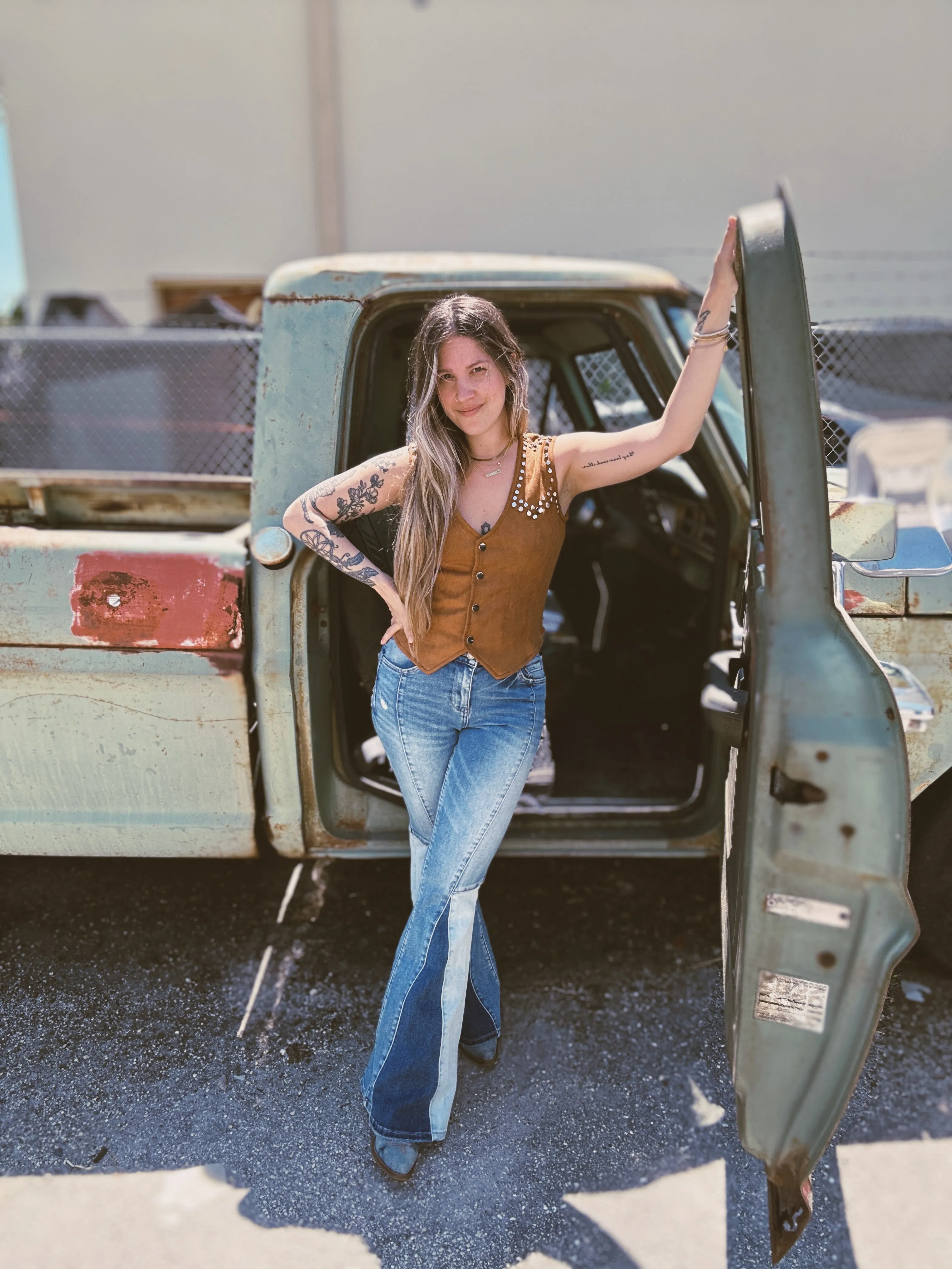 Louisiana Saturday Night Studded Suede Vest