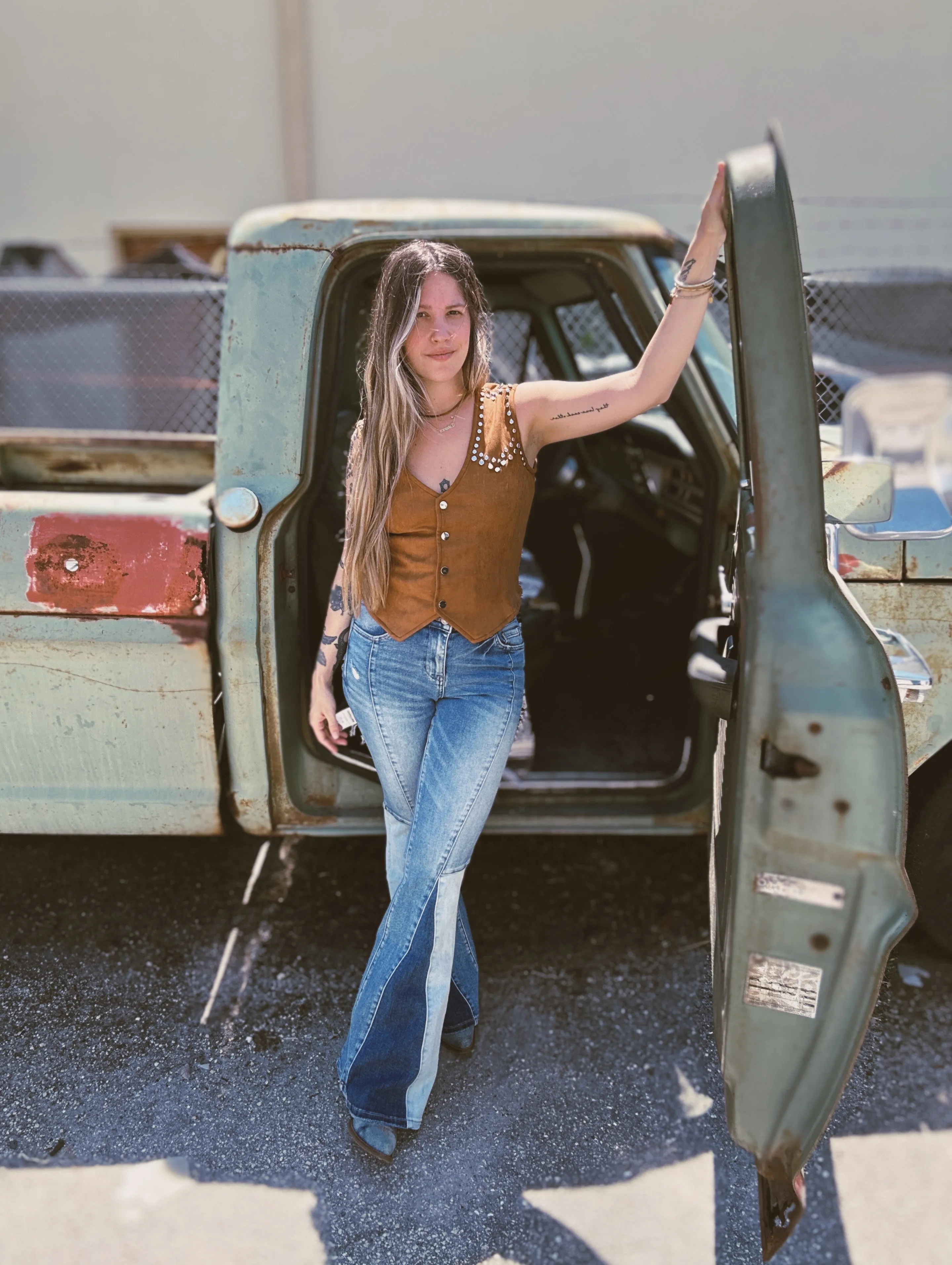 Louisiana Saturday Night Studded Suede Vest