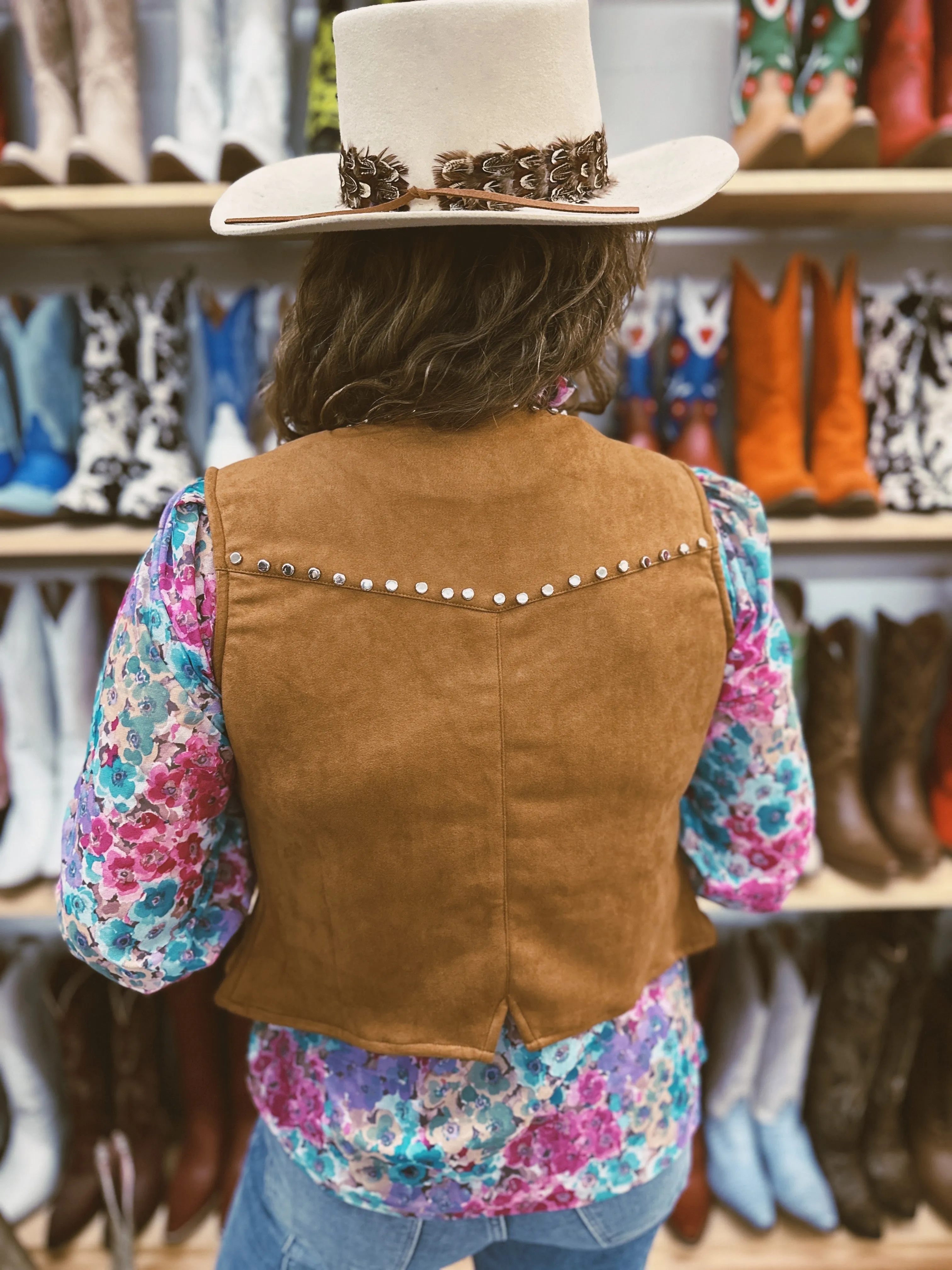 Louisiana Saturday Night Studded Suede Vest