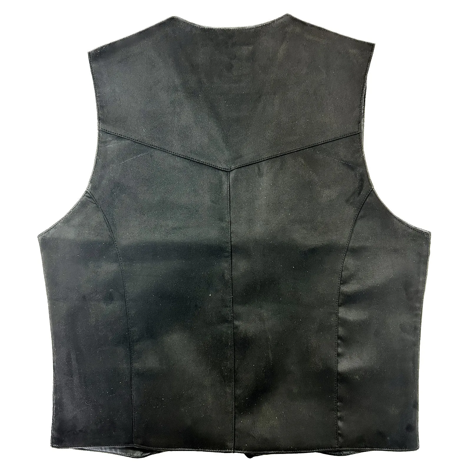 Men's Black Suede Cloth Vest