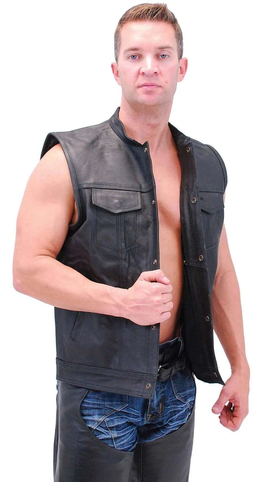 Men's Concealed Pocket Club Vest w/1 Piece Back #VM320GK