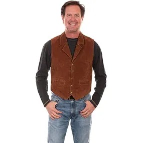 Men's Leatherwear Aztec Knit Back Suede Vest by Scully - 1045-81-Cin