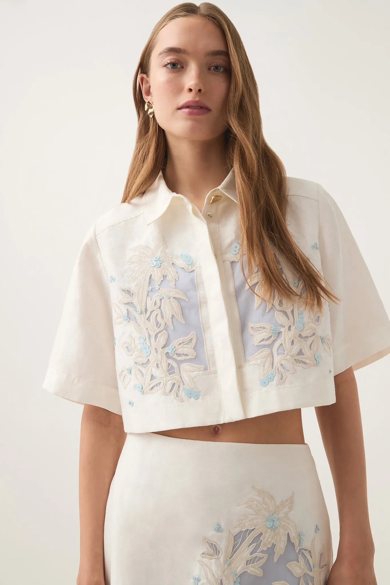 Mirrors Embroidered Shirt