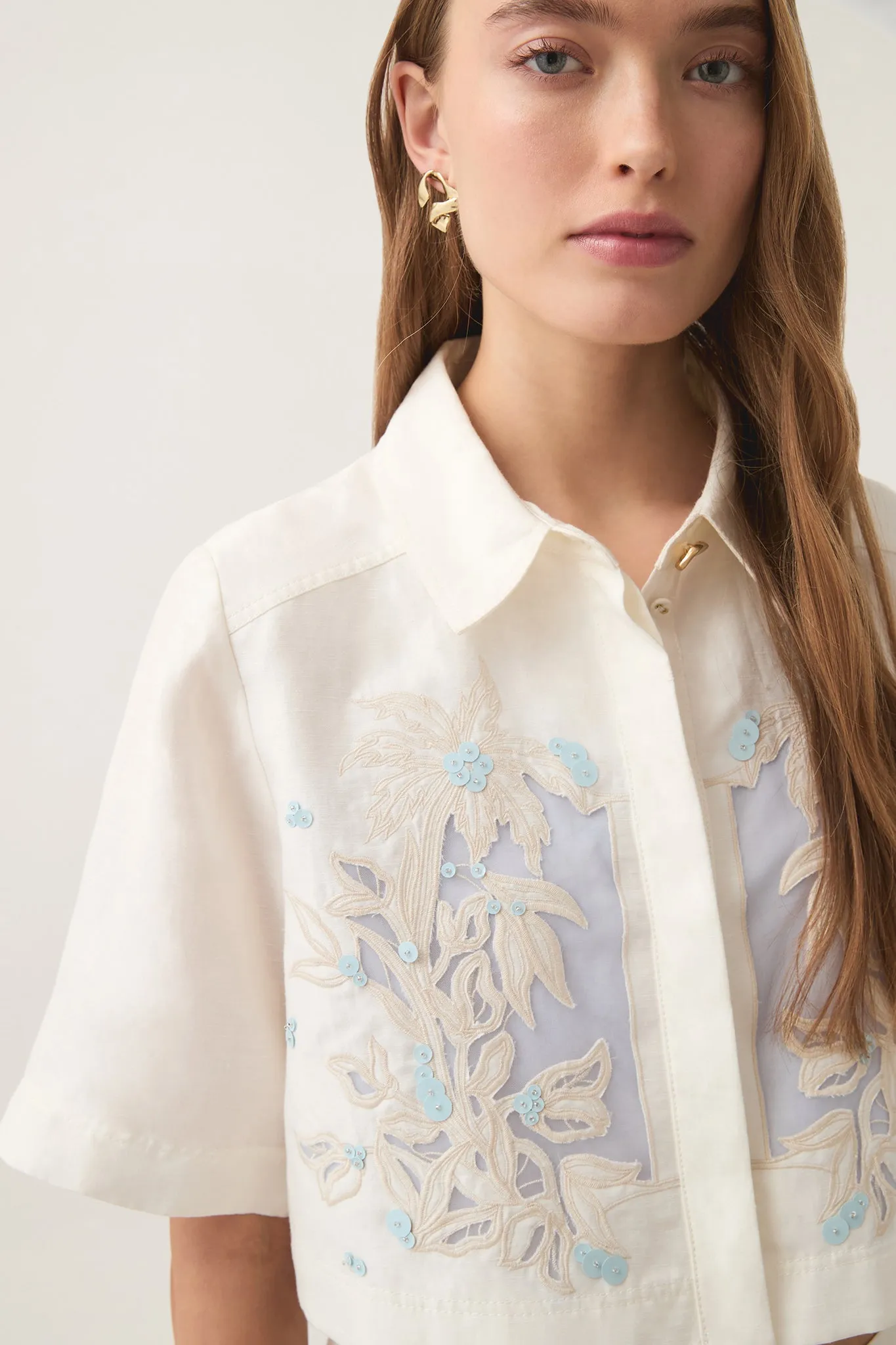 Mirrors Embroidered Shirt