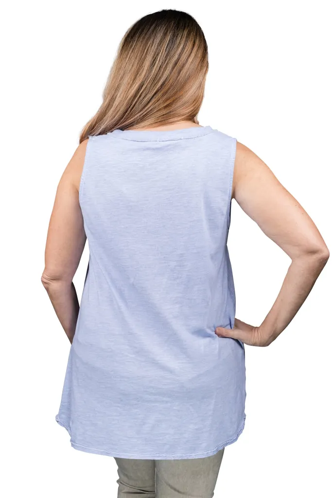 Mona Linen Front/Cotton Back Tank (BT118)