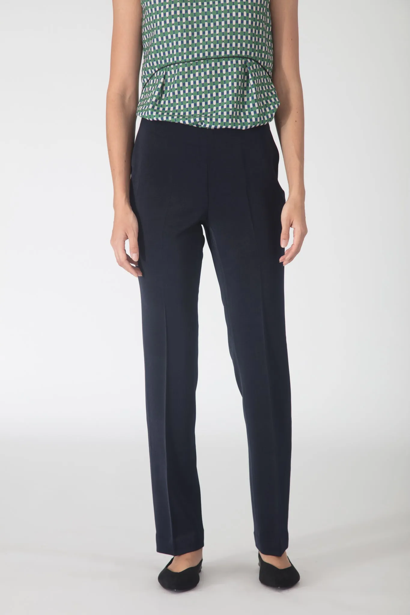 Navy Flowy Trousers