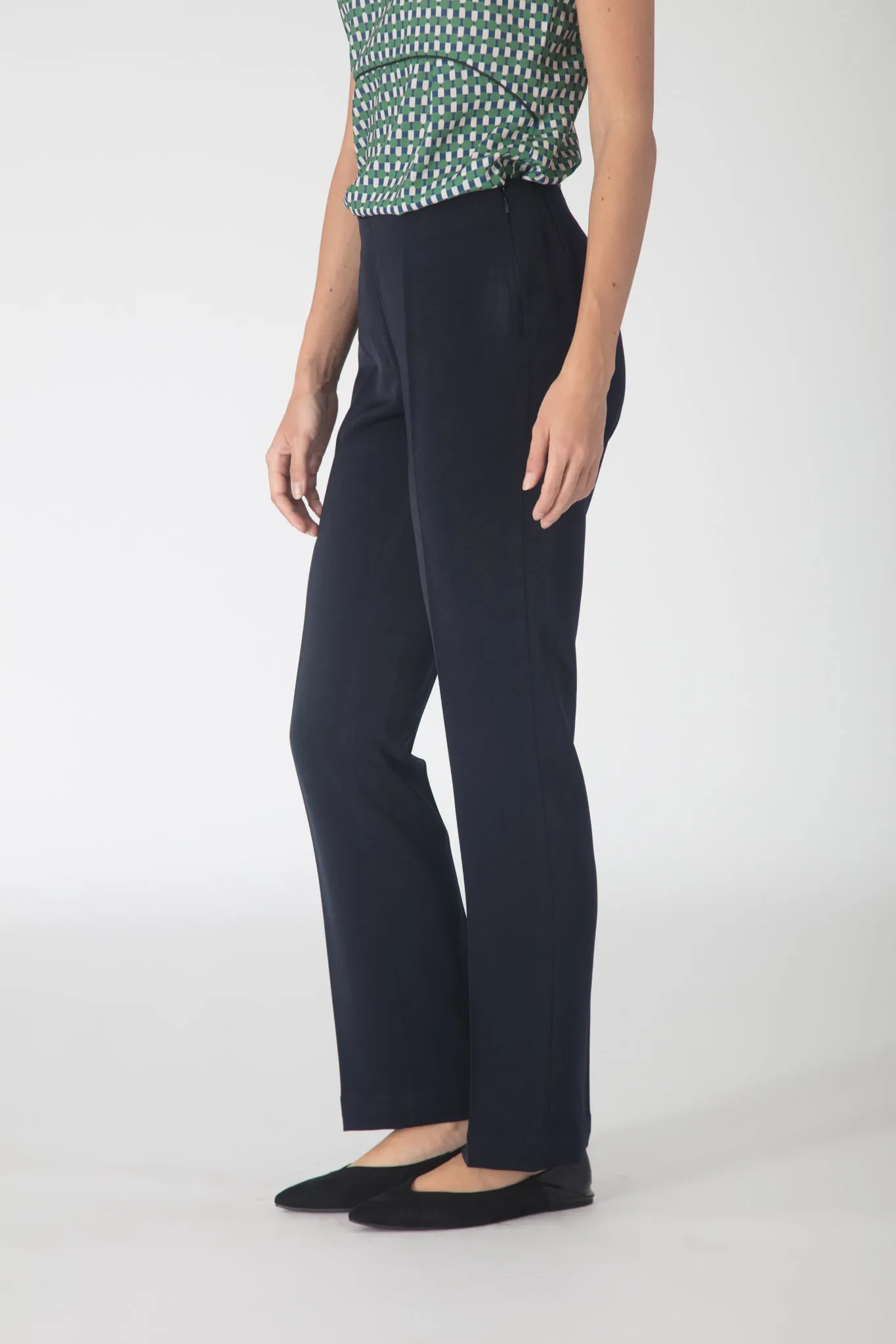 Navy Flowy Trousers